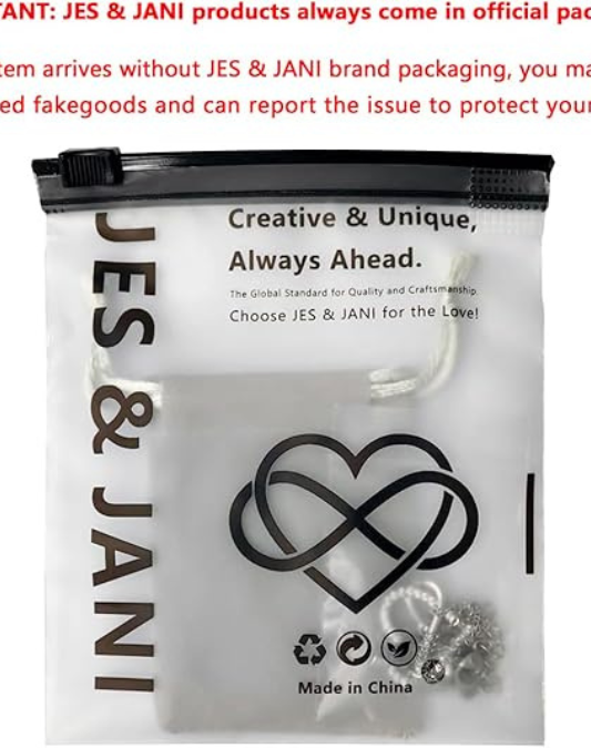 JES & JANI Infinity Heart Necklace for Women, Love Heart Pendant with Cubic Zirconia and Infinity Necklace for Girlfriend